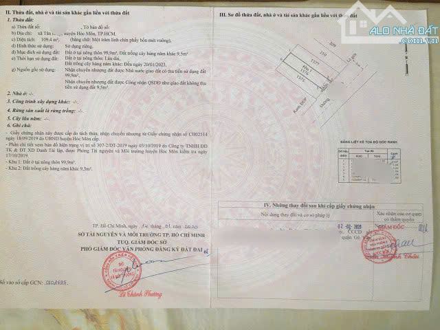 Căn nhà ngay Tân Hiệp 8, Hóc Môn giá chỉ có 850trieu với diện tích siêu rộng 109m2 sổ hồng