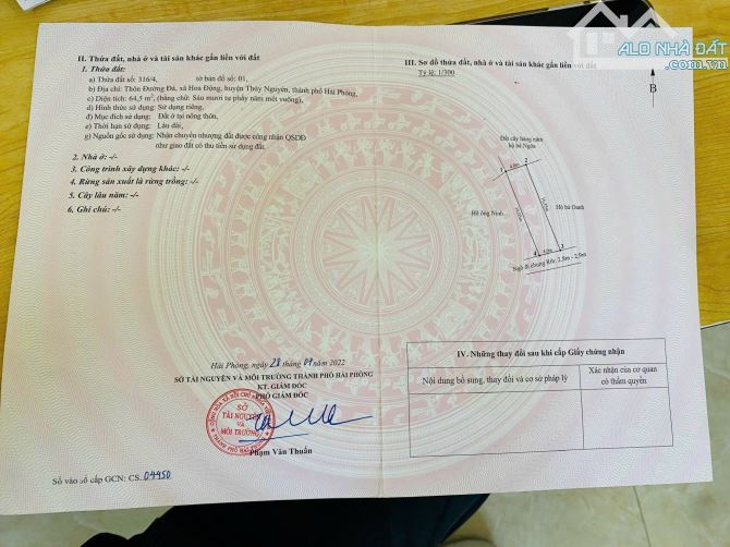 💥💥💥 Bán Đất Sau TĐC Hoa Động, 64,5m2, 🚘 Đỗ Cửa, Giá 1,5x tỷ 💥💥💥