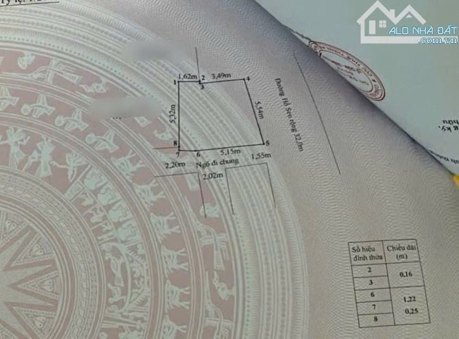 1 lô duy nhất - Mặt đường HỒ SEN - giấy phép cấp chính, không quy hoạch