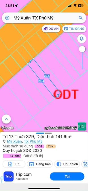 BÁN ĐẤT MẶT TIỀN ĐƯỜNG D10 - MỸ XUÂN - PHÚ MỸ. ĐƯỜNG RỘNG 30M