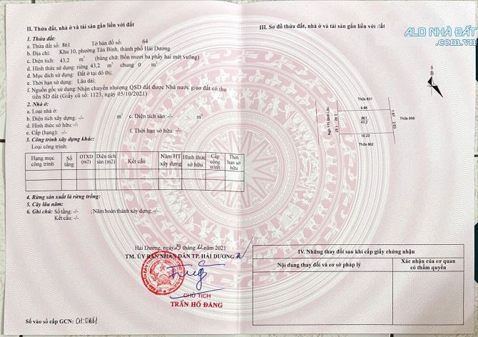 hủ gửi bán đất ngõ 175 bình lộc