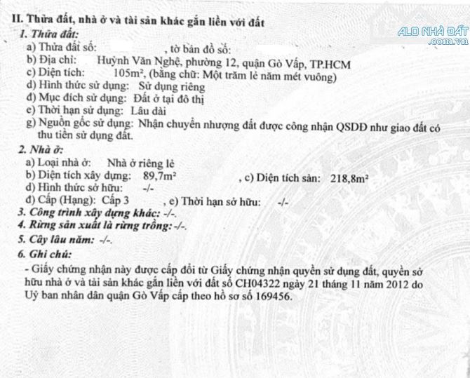 Hàng Hót, mặt tiền đường Huỳnh Văn Nghệ, P12, Gò Vấp. DT 4.2x31m, 3tầng, giá 12tỷ - 1