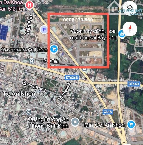 Ngộp Cần Bán Lô Đất 100m2 (5x20) Đường 21m Khu Nguyễn Văn Linh đối diện Siêu thị An Nhơn - 1
