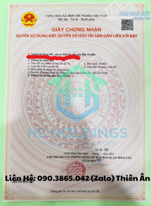 📢 Bán đất 70,9m² tại Tây Lân, Bình Trị Đông A, Bình Tân - 1