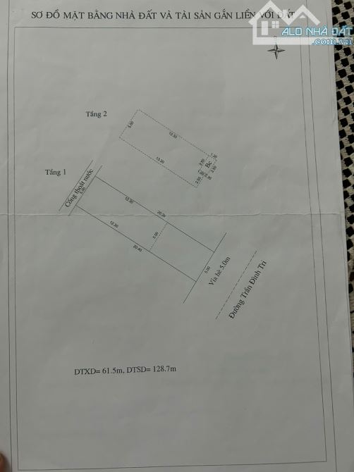 🏩 Bán nhà 2 tầng mt Trần Đình Tri, 102m2, 7.x tỷ tl - 2