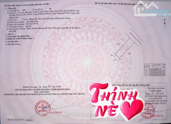 Lô Siêu đẹp đã có sổ đỏ 72m2 mặt 4,5m hướng ĐB khu TĐC Phước Long giá tốt 6,15 tỷ - 2