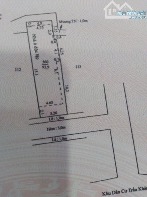Bán nền đường trần khánh dư dt 94m2 thổ cư 100% giá 4.2 tỷ - 2
