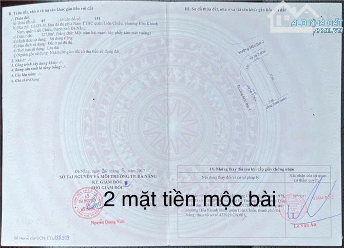 📌📌📌LÀM VIỆC TRỰC TIẾP GIÁ TỐT !!! Bán đất 2 mặt tiền mộc bài 1 vs 2 - 2