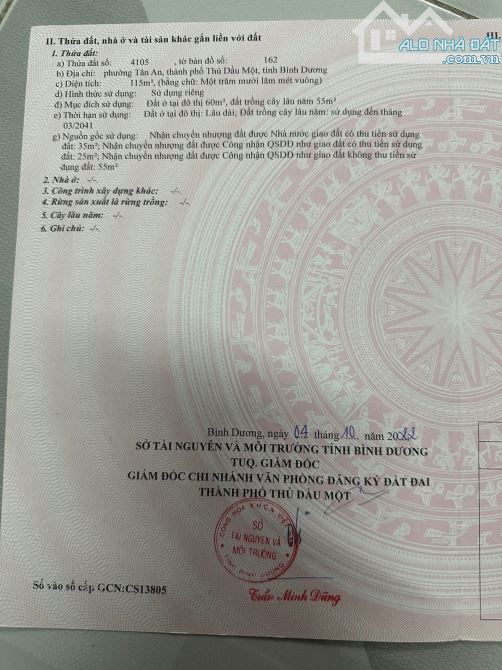 Đất P. Tân An  5 x 23 = 115m2 ( Thổ cư 60m ) - 3