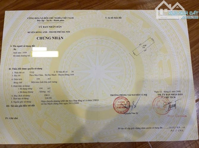 🔥‼️‼️ CẦU THƯỢNG CÁT – MAI CHÂU – ĐÔNG ANH 🔥‼️‼️ 💎 NGÕ Ô TÔ – GẦN CHỢ – MẶT TIỀN 5.2M - 3