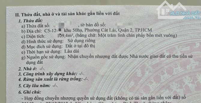 Bán Đất dự án Cát Lái Quận 2 Mặt tiền đường số 55 phường Cát Lái Lô C5. 12. Giá TL - 3