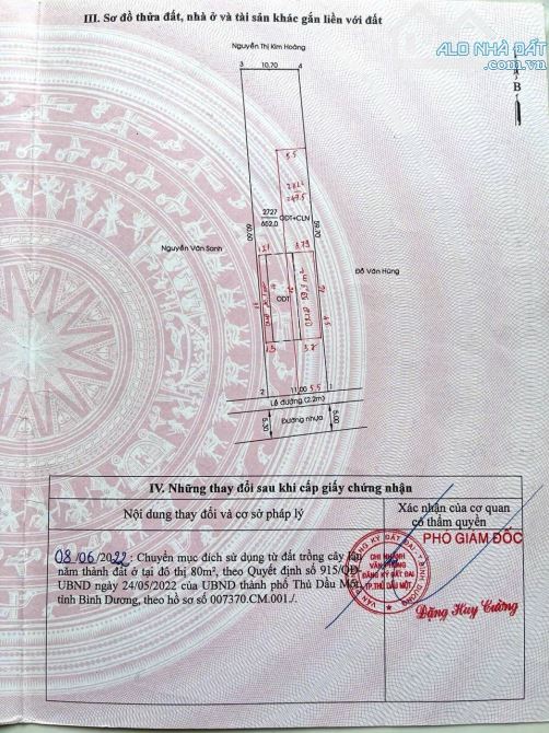 Đất Tân An, Thủ Dầu Một  5.5 x 45 = 246m, có 81,5m thổ cư - 4