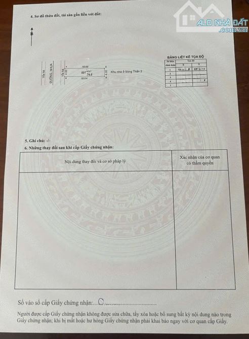 đất 74,6m2 4ty1 TL KDC Mì Hòa Hợp p.Dĩ An Tp.Dĩ An - 4
