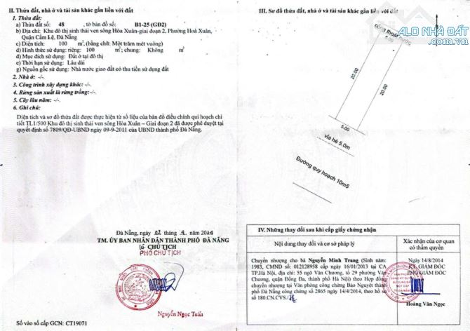 Bán cặp đất tặng kho đường Bùi Trang Chước - Hòa Xuân - Hướng Tây Nam - Giá: 14,6 tỷ tl - 4