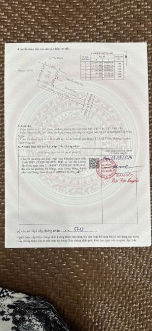 Căn nhà 3 tầng có địa chỉ tại Tổ dân phố 2 phường Thiên Hương diện tích: 68m2 ngõ ô tô vào - 4