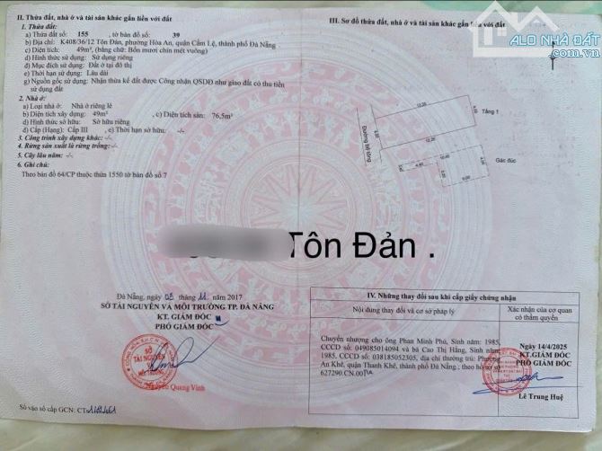 📌📌📌LÀM VIỆC TRỰC TIẾP GIÁ TỐT !!! Bán nhà mê lửng kiệt 408 tôn đản - 5