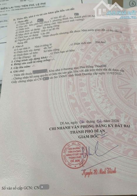 Bán nhà gần đường Quốc Lộ 1K, p.Bình An Tp.Dĩ An chỉ 6,3 Tỷ TL M7643 - 5