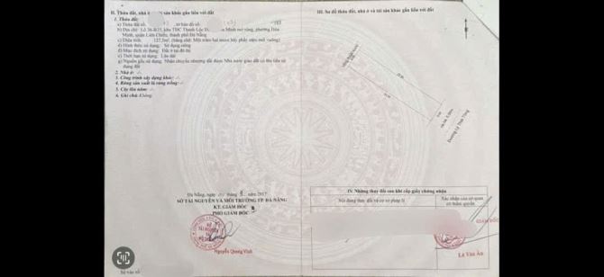 Bán 2 lô góc mặt tiền đường Lý Nhân Tông. Quận Thanh Khê.