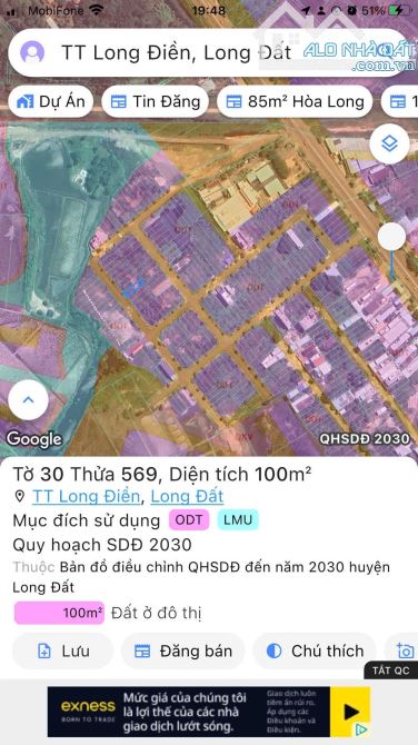 l---- BÁN GẤP LÔ Đất DỰ ÁN Moon Lake - Trung tâm Thị Trấn Long Điền BRVT