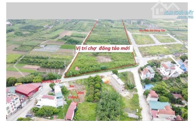 🔥🔥 ĐẤU GIÁ ĐÔNG TẢO - KHOÁI CHÂU, ngay gần Uỷ ban nhân dân xã Đông Tảo, trường tiểu học