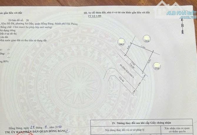 🔥 Bán 4 lô đất liền kề vị trí đẹp nhất khu phân lô Hồ Đá – Sở Dầu, Hồng Bàng