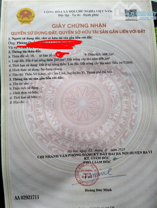 Lô đất siêu rộng mặt tiền gần 20m cho nhà đàu tư tha hồ phân tách tại Suối Hai Ba Vì