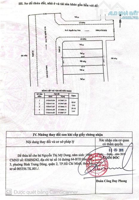 Bán lô đất mặt tiền đường số 64 phường Bình trưng Đông Q2
