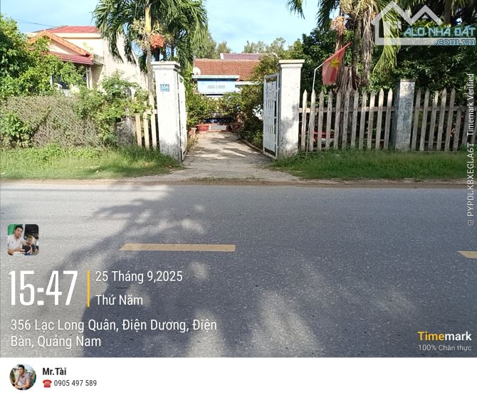 Bán lô đất mt Lạc Long Quân (607B), Điện Dương