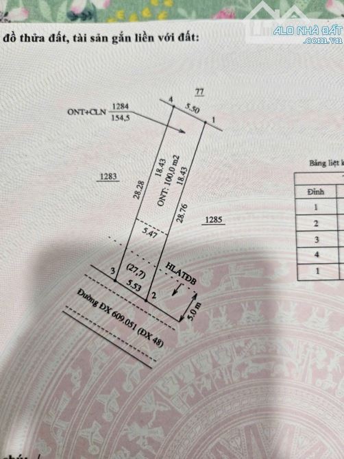 Bán đất Phú An Bến Cát gần UBND Phú An