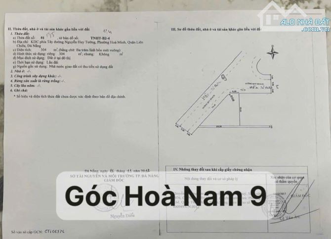 📌📌📌LÀM VIỆC TRỰC TIẾP GIÁ TỐT !!!  Chào bán lô đất góc 2MT Hòa Nam 9 & 8