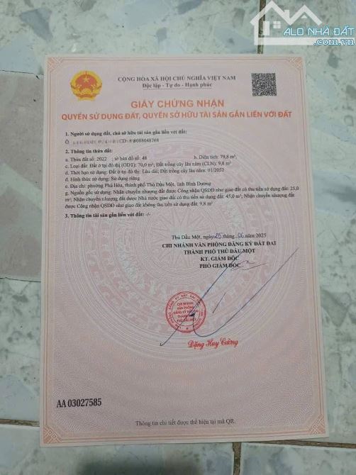 Nhà Khu 8 Phú Hòa  4x20, thổ cư 70m²  1 trệt 1 lầu, gồm phòng khách, bếp, 3PN, - 11