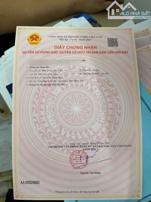 91,8m2 đất ở Đan Kim, Liên Nghĩa, Văn Giang giá 3,x Tỷ ngõ xóm thoáng đẹp dân cư đông đúc - 4