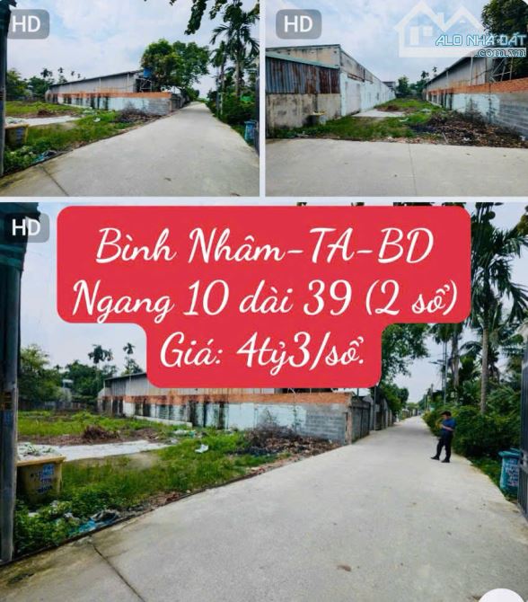 Chủ kẹt tiền cần bán nhanh 2 lô liền kề ở Bình Nhâm-Thuận An-Bình Dương - 1