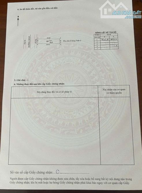 Bán đất 4x18.6m, KDC Mì Hòa Hợp p.Dĩ An kế chung cư Bcon, thổ cư 100% - 1