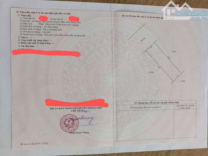 🔥🔥 ĐẤU GIÁ ĐÔNG TẢO - KHOÁI CHÂU, ngay gần Uỷ ban nhân dân xã Đông Tảo, trường tiểu học - 1