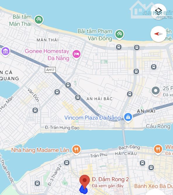 🍀LÔ ĐẤT ĐẦM RONG (HẢI CHÂU) SÁT SÔNG HÀN, NGUYỄN TẤT THÀNH, BIỂN - DT 95M2 - CHỈ  7 TỶ X - 1