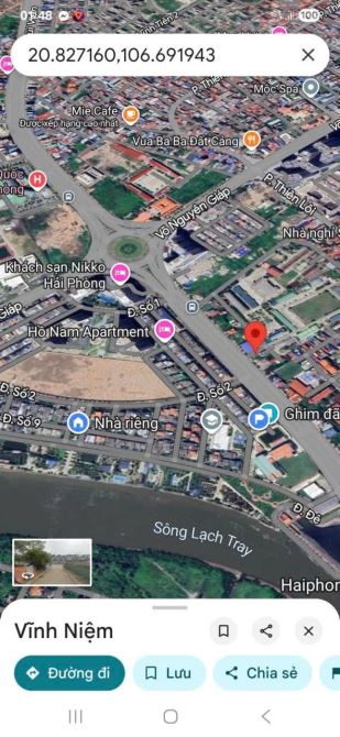 Mặt đường Bùi Viện,gần chung cư Sentosa, đối diện khu Waterfront,gần chung cư Hoàng Huy, A - 1