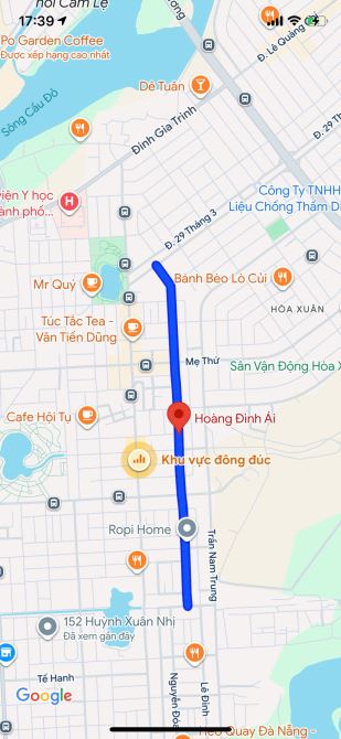 Bán đất MẶT TIỀN đường 7m5 Hoàng Đình Ái, Hòa Xuân, Cẩm Lệ, giá 5 tỷ 150 tl - 1