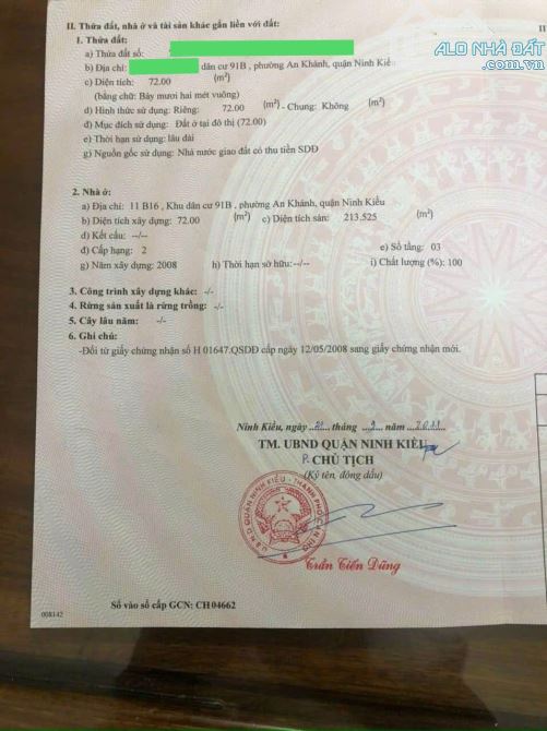 Bán Nhà 1t2l Đường B16 Kdc 91b, P.An Khánh, Q.Ninh Kiều, Tp Cần Thơ. - 2