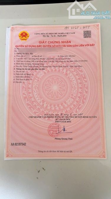 Chính chủ gửi bán 100m chục chính thiếu Khanh hương sơn - 2