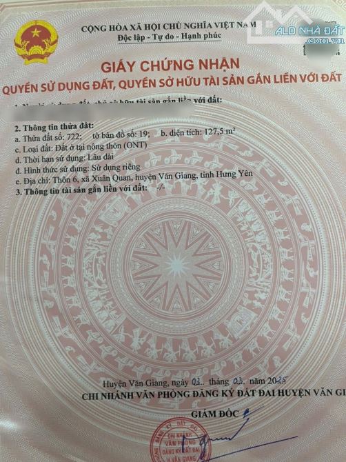 🔥🔥🔥 Chị gái gửi bán lô góc đấu giá làng Hoa Xuân Quan - Văn Giang - Hưng Yên   ⚡️ Diện - 2