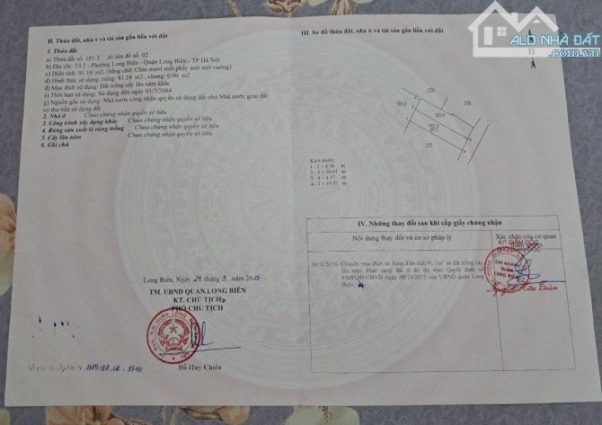 Bán 91m2 đất thạch cầu ,phường long biên , ngõ ô tô thông , ô tô vào đất - 2