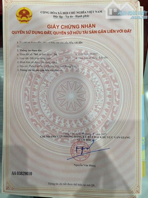 Hơn 3 tỷ đồng sở hữu ngay 60m Lại Ốc - Nghĩa Trụ gần vành đai 3,5 - 2
