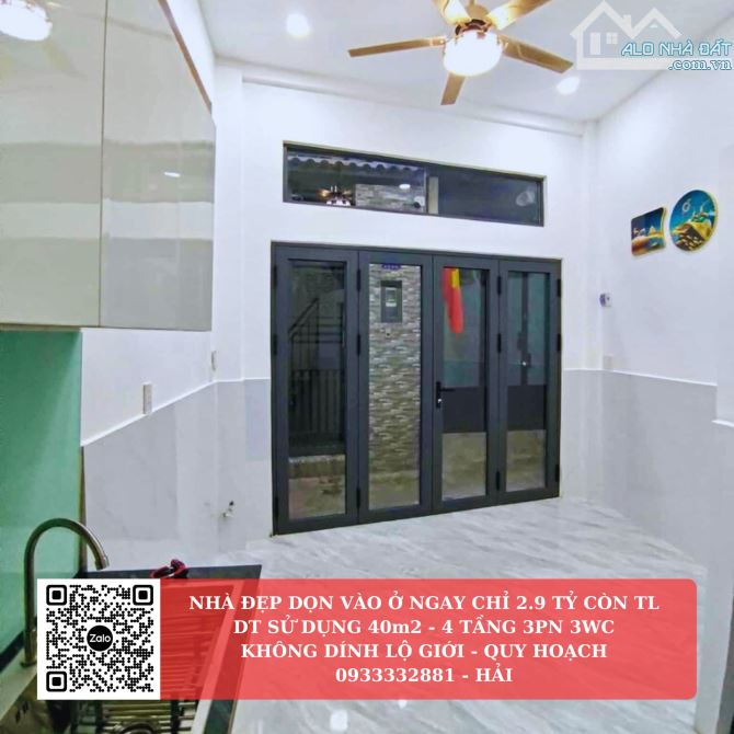 2.9 TỶ CÒN TL - ĐƯỜNG ÂU CƠ - NHÀ ĐẸP VÀO Ở NGAY 4 TẦNG 3PN 3WC  NGAY VÒNG XOAY LÊ ĐẠI - 2
