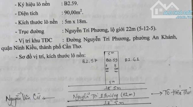 Bán Nền Mặt Tiền Nguyễn Tri Phương – An Khánh, Ninh Kiều, Cần Thơ | Vị Trí Đẹp – Tiềm Năng - 1