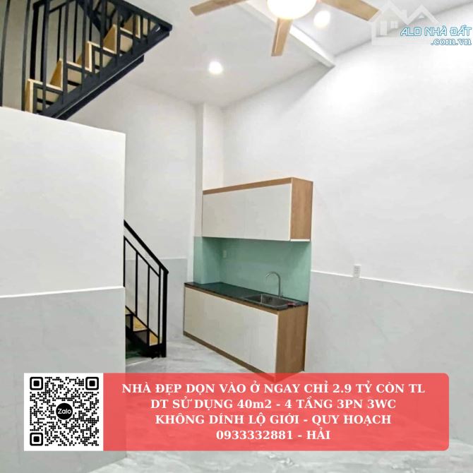 2.9 TỶ CÒN TL - ĐƯỜNG ÂU CƠ - NHÀ ĐẸP VÀO Ở NGAY 4 TẦNG 3PN 3WC  NGAY VÒNG XOAY LÊ ĐẠI - 3