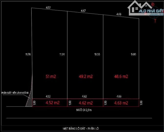 E MỞ BÁN 3 LÔ ĐẤT PHỐ GIA QUẤT PHƯỜNG BỒ ĐỀ LONG BIÊN HÀ NỘI 💥💥💥  -✅LÔ 1: 55,2M2 MẶT TI - 4