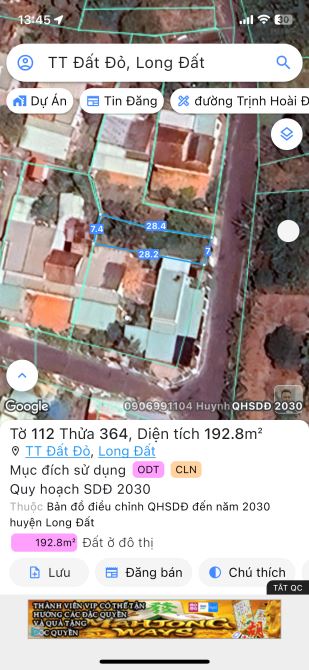 🏘️🏘️Chính chủ gửi bán lô đất THỊ TRẤN ĐẤT ĐỎ  Mặt tiền đường nhựa , kế quán hương quê - 4