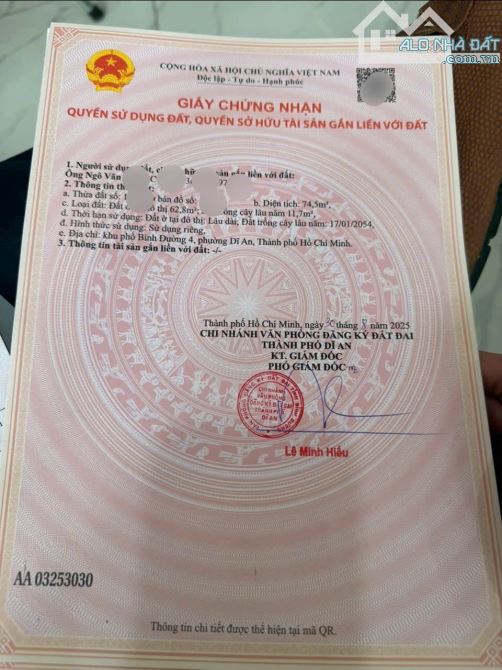 Đất gần trung tâm hành chính Dĩ An, phường An Bình, TP Dĩ An - 6