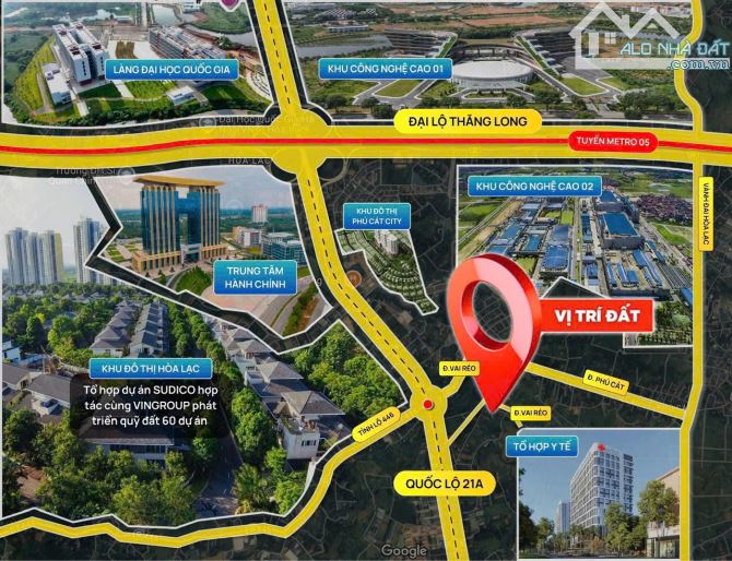 Cạnh Khu công Nghệ Cao Hoà Lạc Dân Cư Hiện Hữu Rất Nhiều Công Nhân DT:110m2 Hai Thoáng